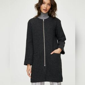 Wilfred By Aritzia "Banville" Wool Charcoal Zip-Up Jacket